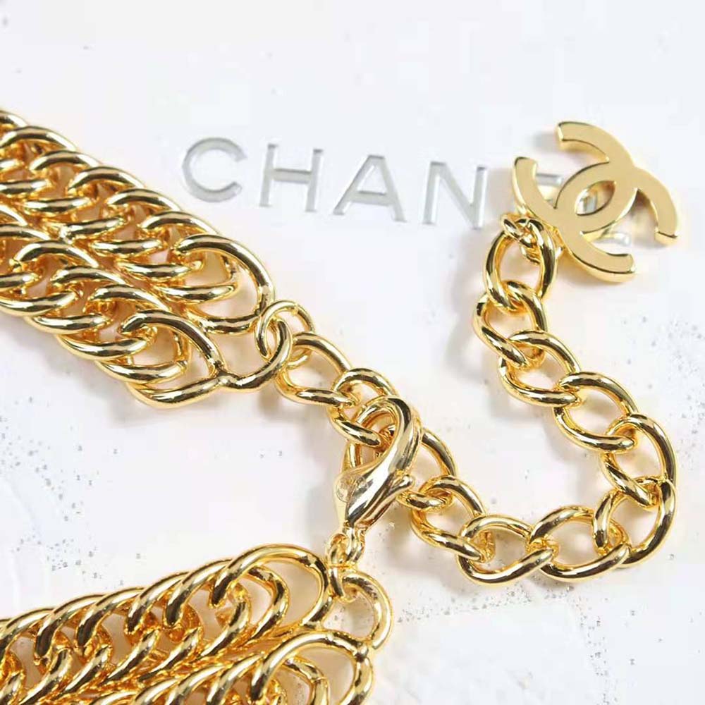 Chanel Women Choker in Metal & Resin