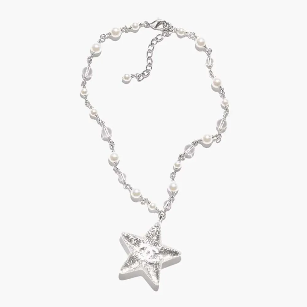 Chanel Women Necklace Metal Resin Glass Pearls ABF128