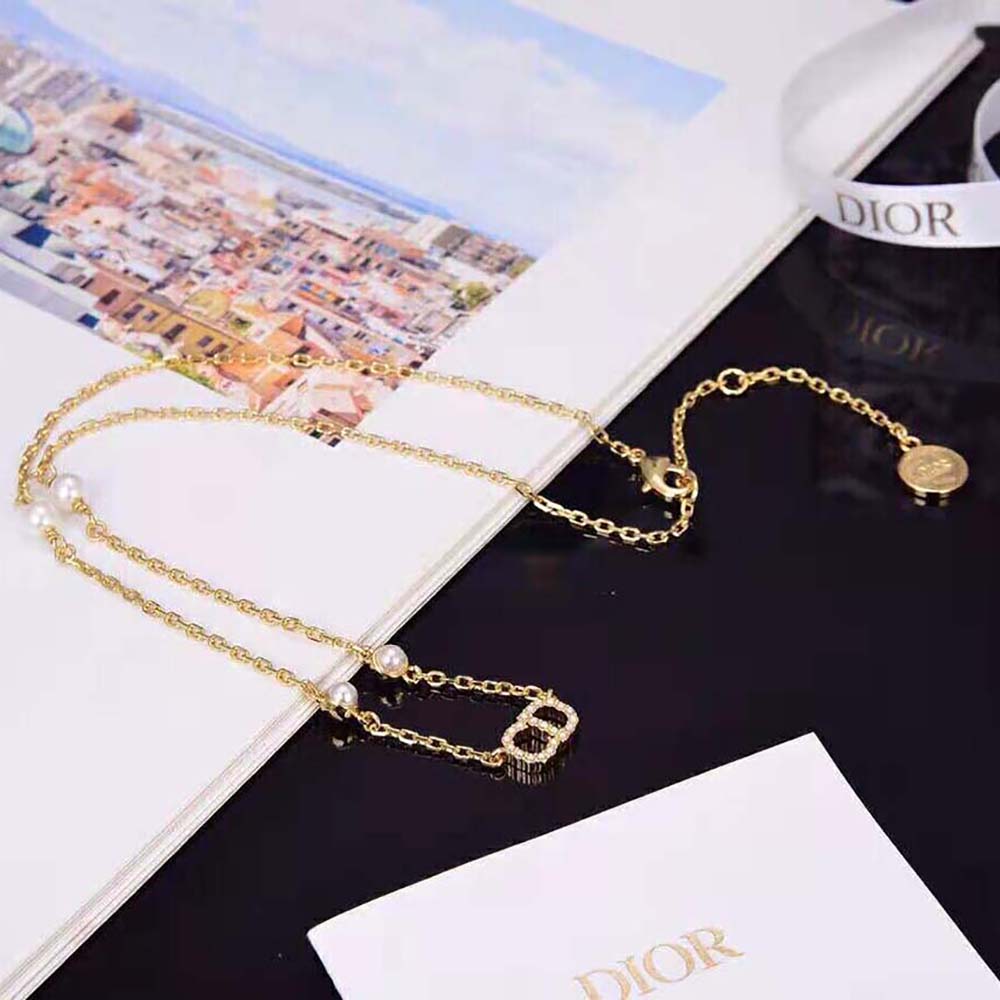 Dior Women Clair D Lune Necklace Gold-Finish Metal