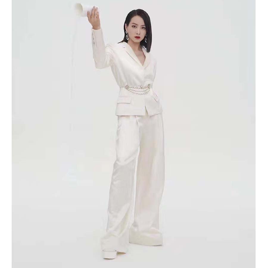 Chanel Women Metal Glass Pearls Lambskin & Strass Belt-Black