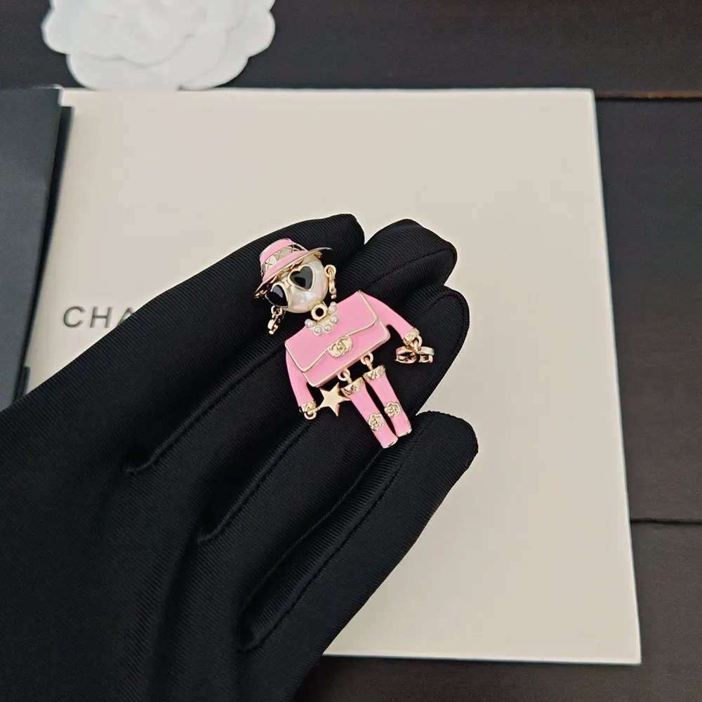 Chanel Women Brooch Metal Resin & Glass Pearls ABG223