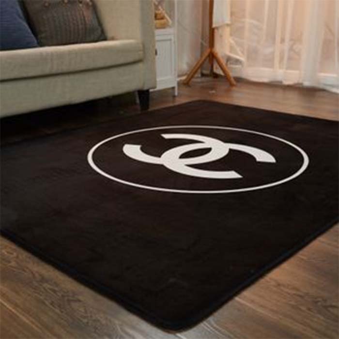 Chanel Unisex CC Cotton Wool Tweed Beige Black Multifunction Blanket Scarf