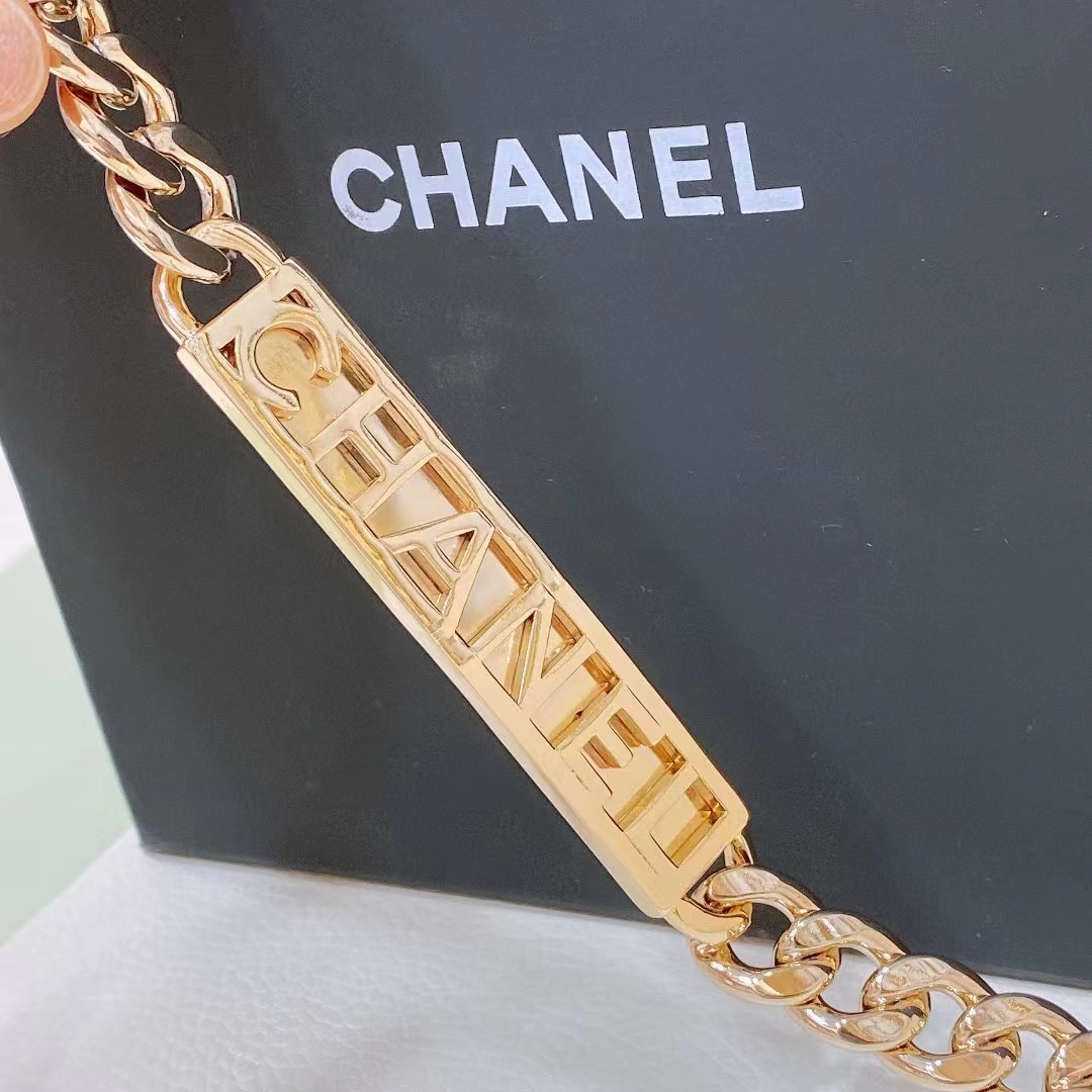 Chanel Women CC Chain Belt Metal Gold Ruthenium