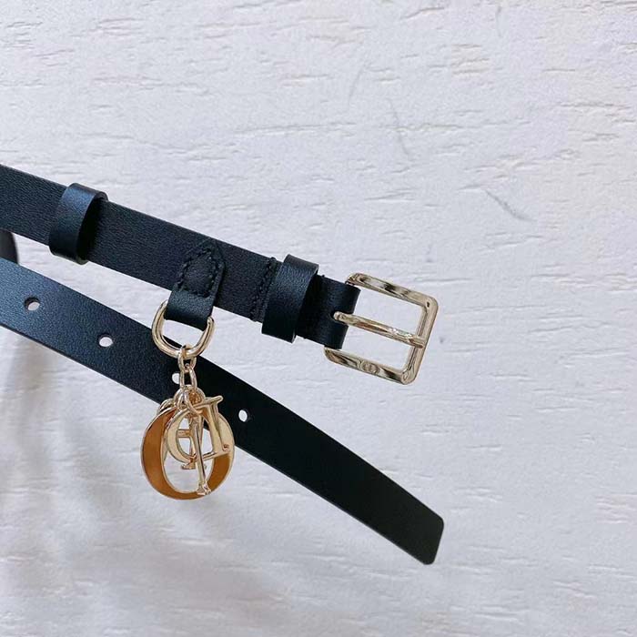 Dior CD Unisex Miss Dior Belt Black Smooth Calfskin 20 MM Width