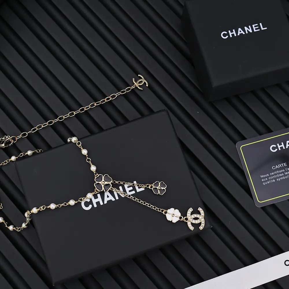 Chanel Women Pendant Necklace Metal Glass Pearls Resin Strass ABF533