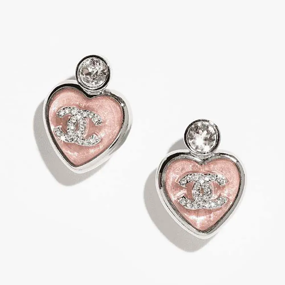 Chanel Women Stud Earrings Metal Resin Glass Strass ABF524