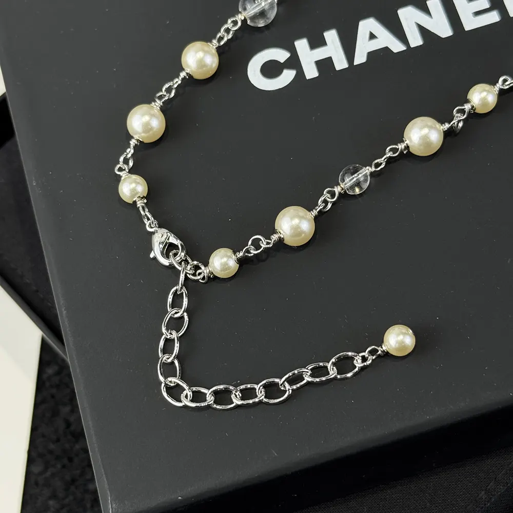 Chanel Women Necklace Metal Resin Glass Pearls ABF128