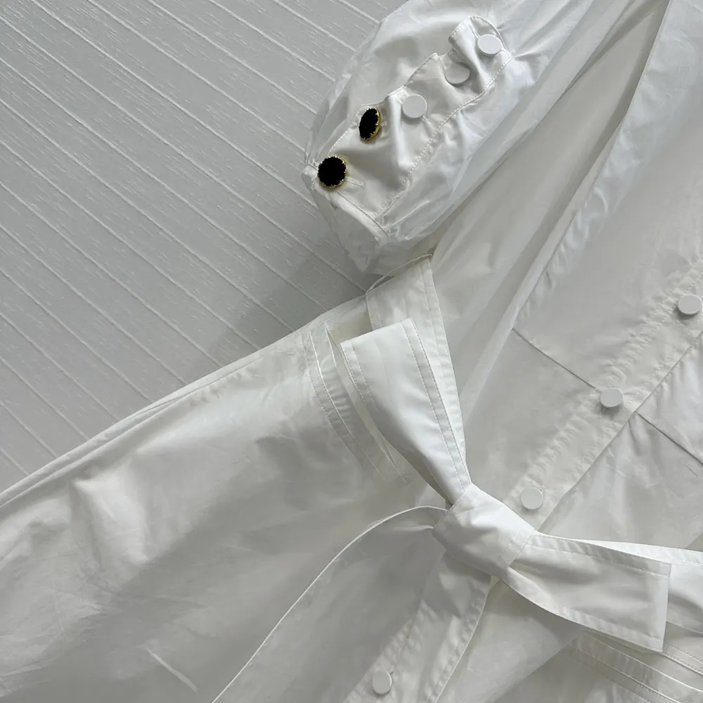 Louis Vuitton Women Puff-Sleeve Shirt Dress 1AIAOP