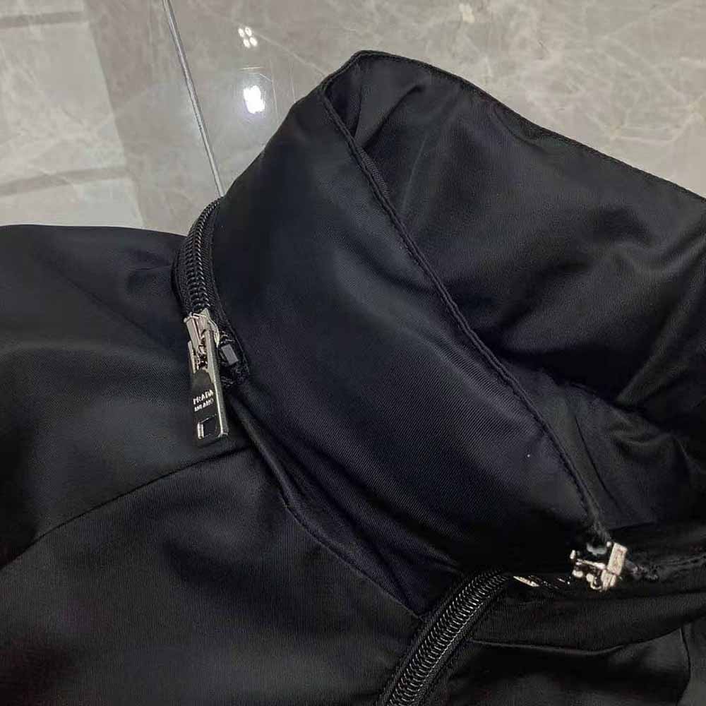 Prada Women Light Re-Nylon Rain Jacket-Black