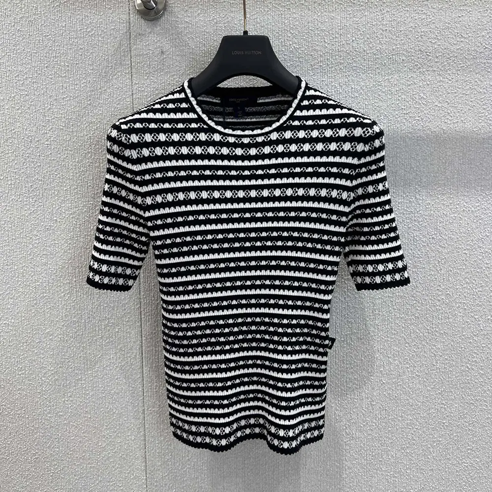 Louis Vuitton Women Scallop Stripe Knit Top 1AHJ15