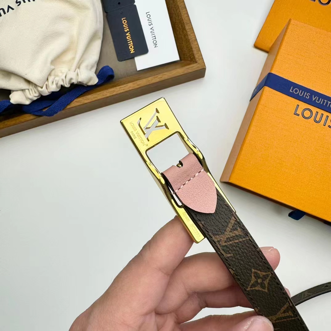 Louis Vuitton Unisex LV Duo 18MM Reversible Belt Monogram Canvas Recto Side Galet Gray Leather Verso