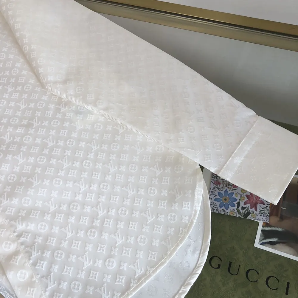 Louis Vuitton Women Monogram Long-Sleeved Silk Shirt 1AFJUE