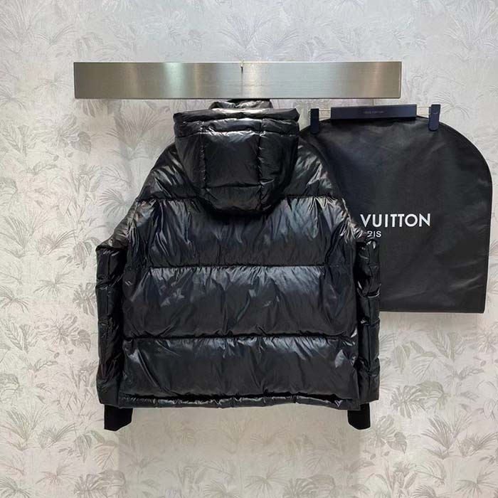 Louis Vuitton Women LV SKI Glossy Nylon Puffer Jacket Polyamide Black