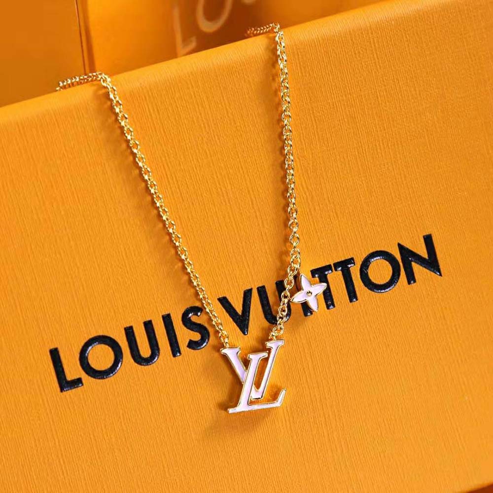 Louis Vuitton Women LV Iconic Enamel Necklace-Pink