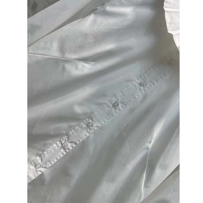 Louis Vuitton Women LV Fin Collar Shirt Cotton Optical White Regular Fit