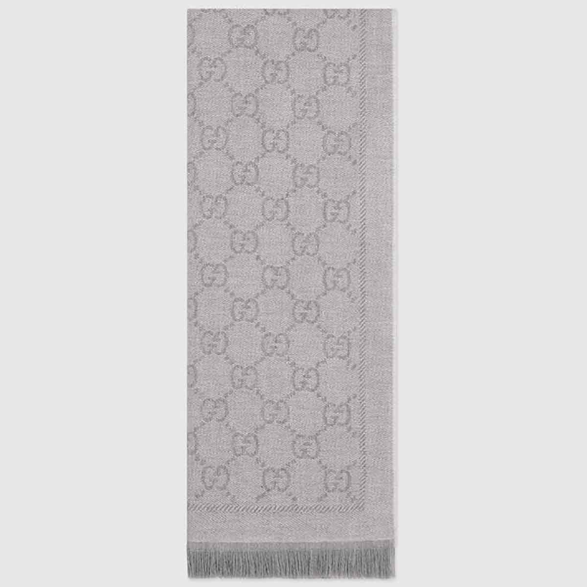 Gucci Women GG Jacquard Pattern Knitted Scarf
