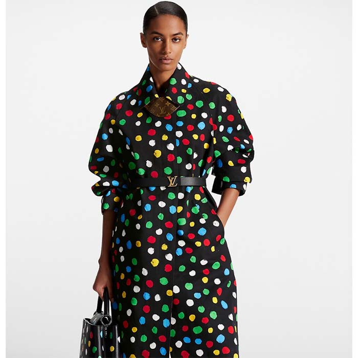 Louis Vuitton Unisex LV x YK LV Initiales 30mm Reversible Painted Dots Belt Monogram Canvas