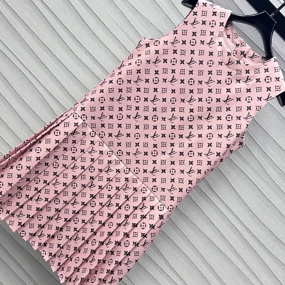 Louis Vuitton Women Washed Monogram Pleat Dress 1AIAPT