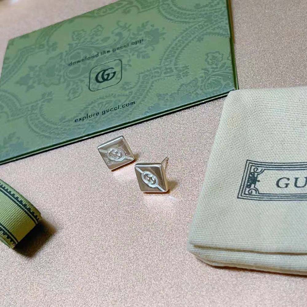 Gucci Women Diagonal Interlocking G Earrings