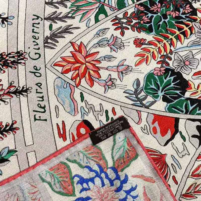 Hermes Women Fleurs De Giverny Scarf 90