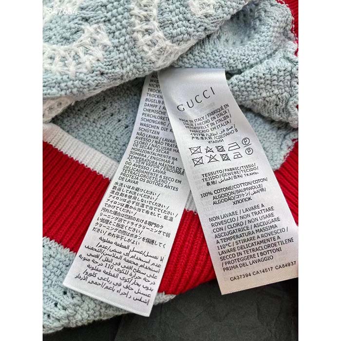 Gucci Women GG Adidas x Gucci Rib Stitch Sleeveless Top Cotton Trefoil Embroidery Knit V-Neck