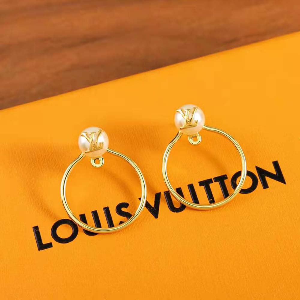 Louis Vuitton Women LV Eclipse Pearls Earrings