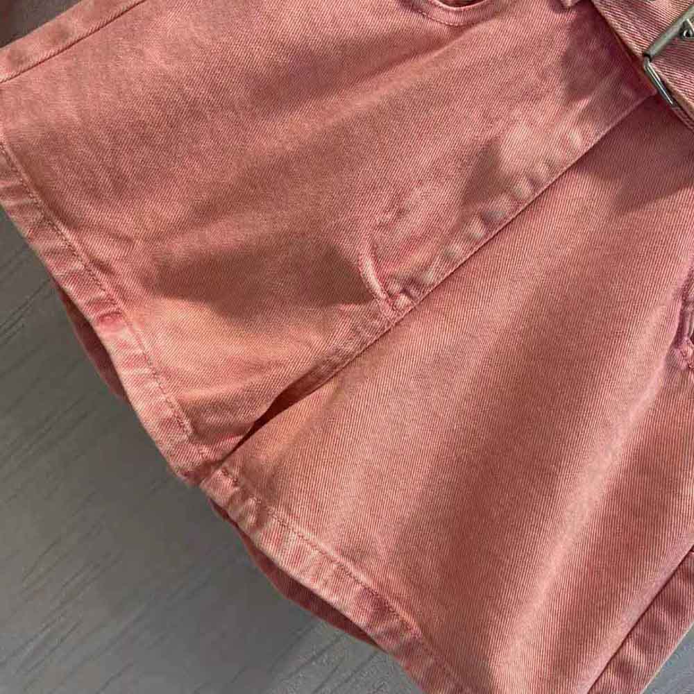 Dior Women Shorts Pink Cotton Denim
