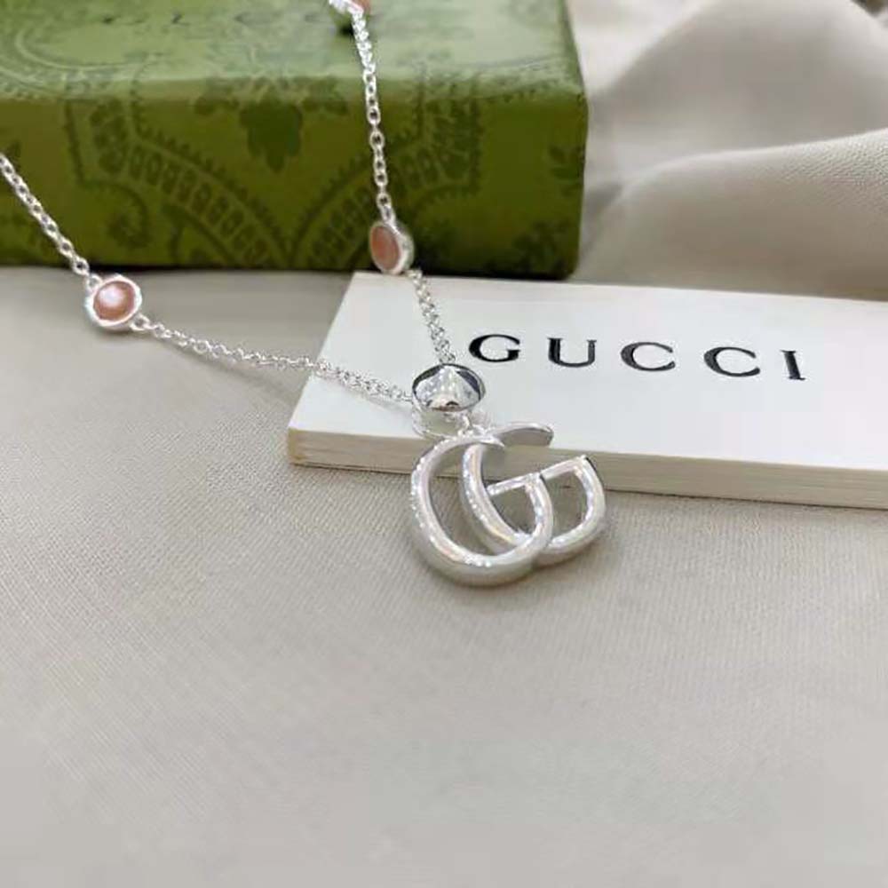 Gucci Women Double G Mother of Pearl Necklace