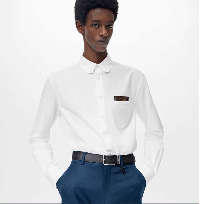 Louis Vuitton Unisex LV Pont Neuf 35mm Belt Anthracite Gray Ombre Calf Leather