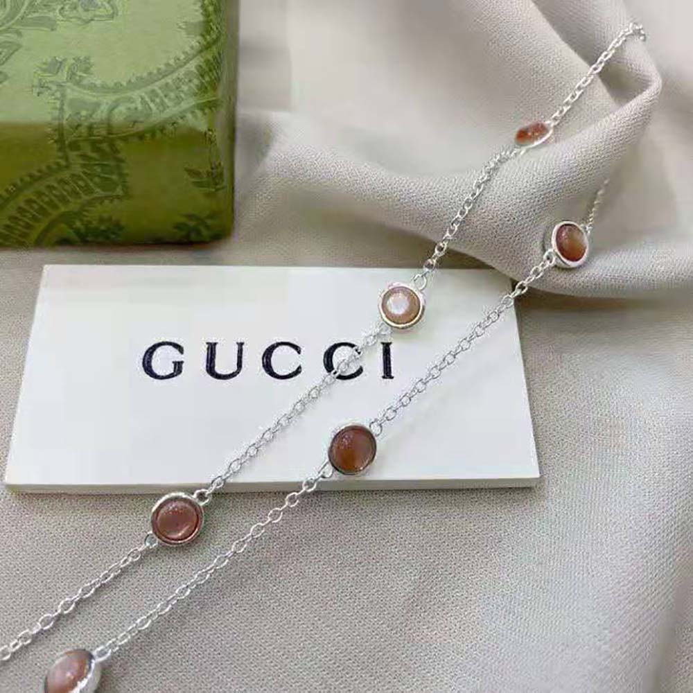 Gucci Women Double G Mother of Pearl Necklace