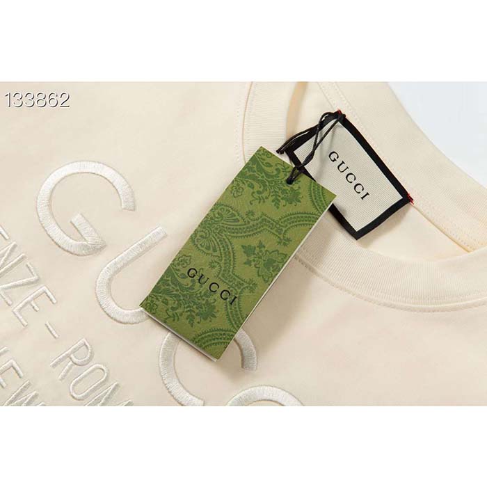 Gucci Men GG Cotton Jersey T-Shirt Crewneck Short Sleeves Oversize Fit