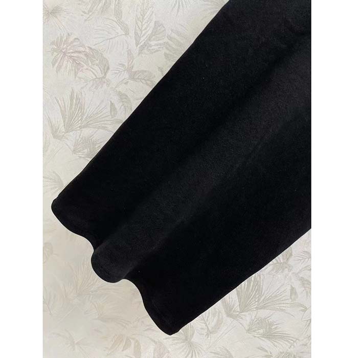 Louis Vuitton LV Women Eyelet Tab Dress Black Cotton Regular Fit Adjustable VVN Leather Tabs