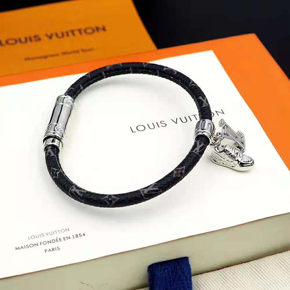 Louis Vuitton Men LV Icon Trainer Leather Bracelet