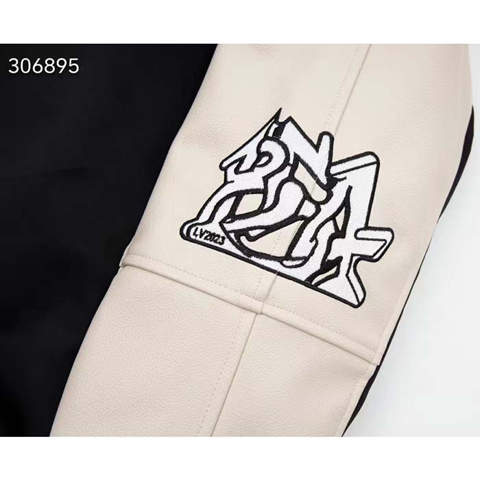 Louis Vuitton Women LV Leather And Nylon Blouson Regular Fit Embossed Vuitton Signature Calf