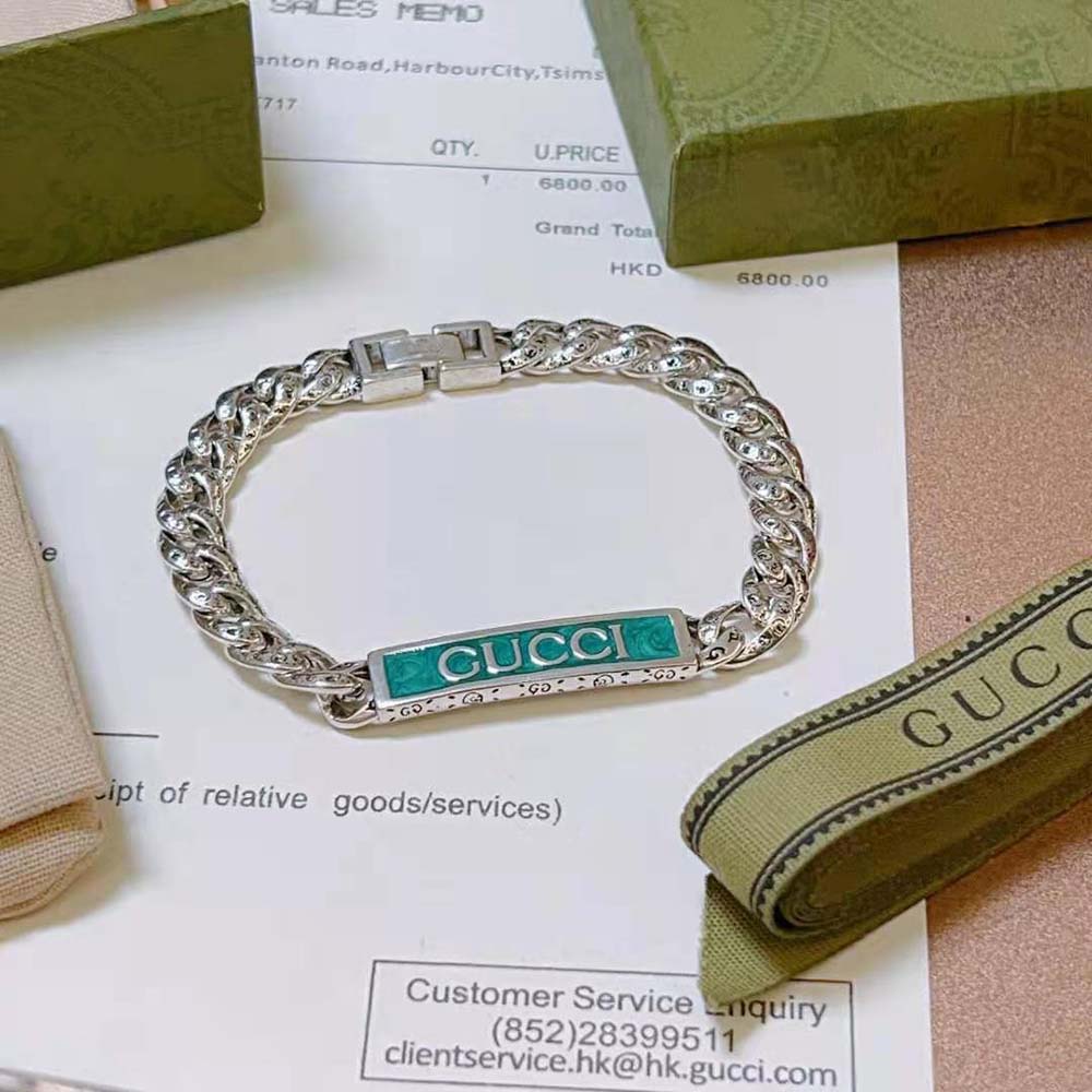 Gucci Women Gucci Logo Enamel Bracelet