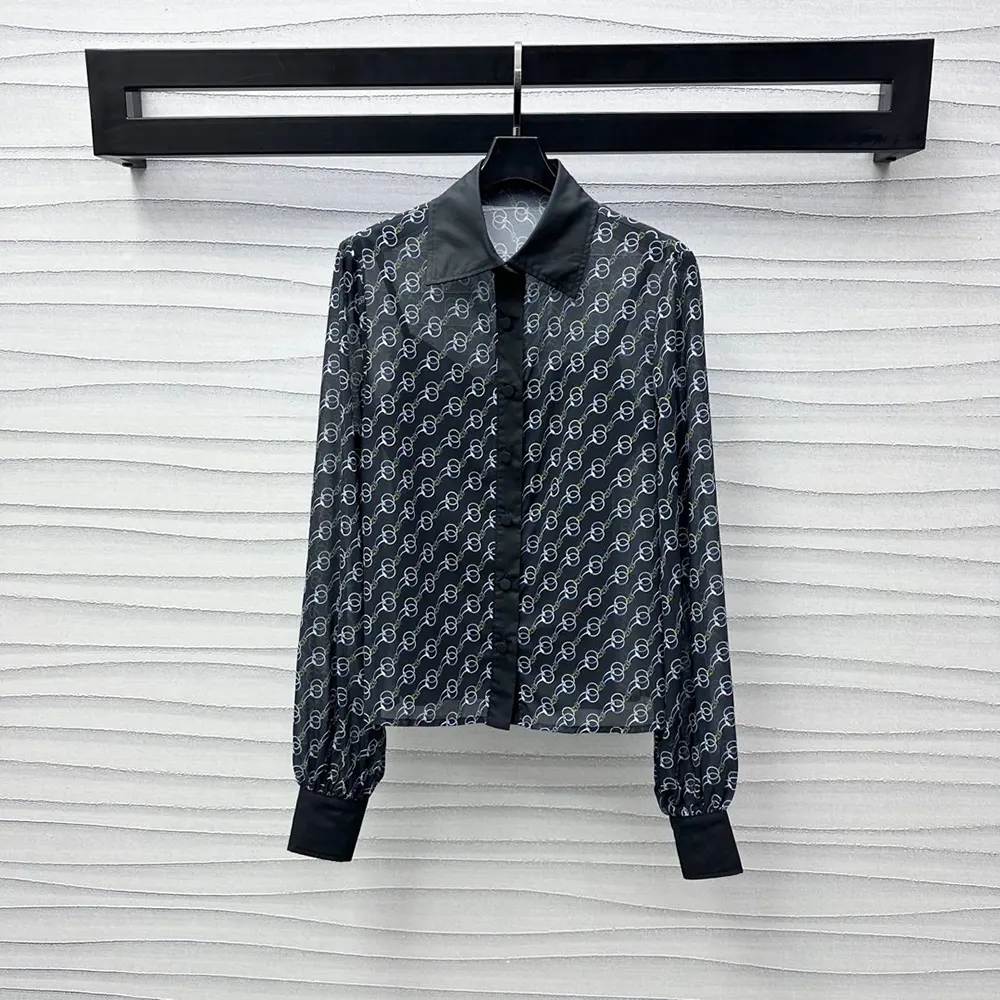 Gucci Women Printed Silk Creponne Shirt 818460ZASJ91149