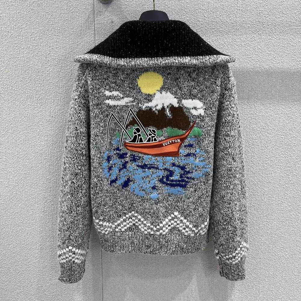 Louis Vuitton Women Zippered Knitted Blouson 1AIMD0