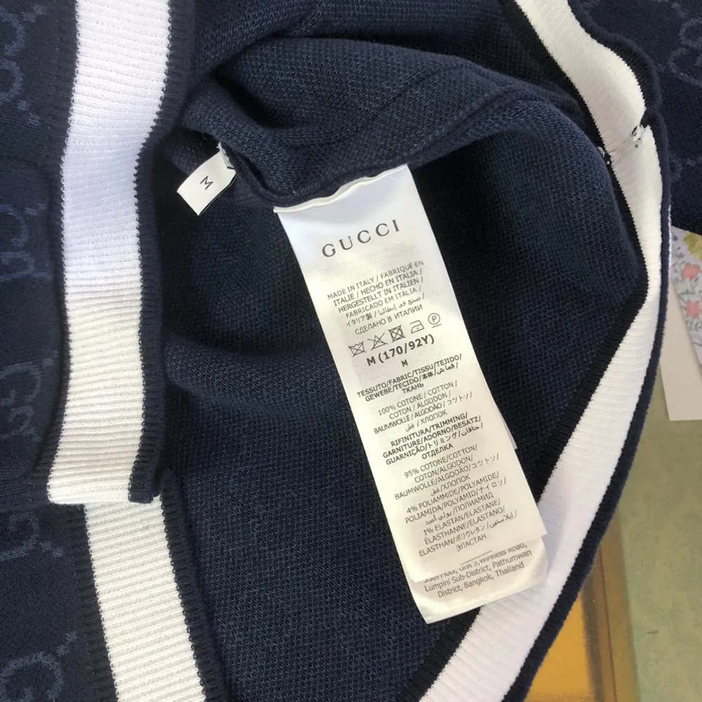 Gucci Women GG Fine Cotton Jacquard Cardigan-Navy 836304XKE0P