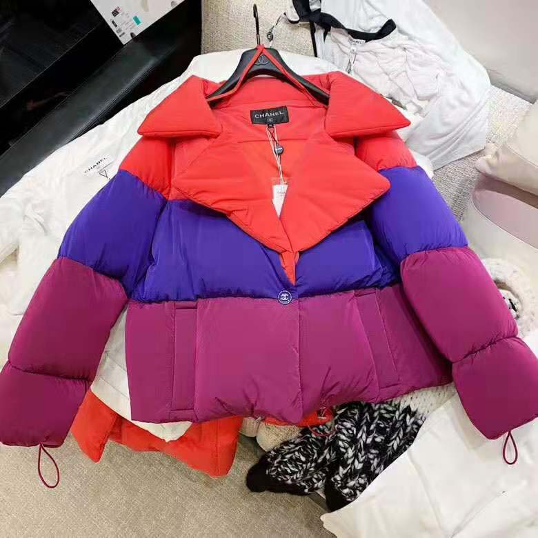 Chanel Women Mixed Fibers Red Purple & Fuchsia Jacket