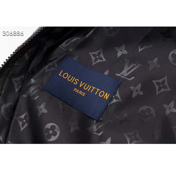 Louis Vuitton Women LV Fleece Blouson Regular Fit Front Zipped Closure Volcanic Ash