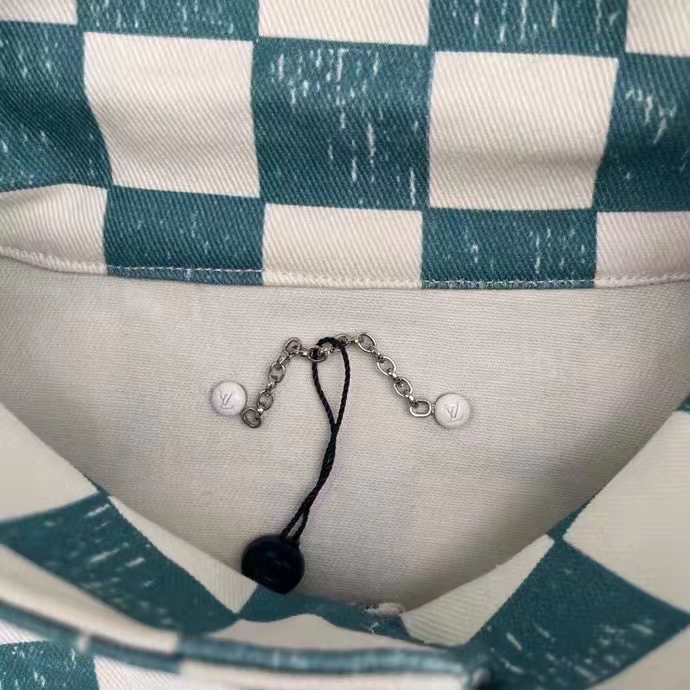 Louis Vuitton LV Women Damier Denim Trunker Jacket Ocean Cotton Regular Fit