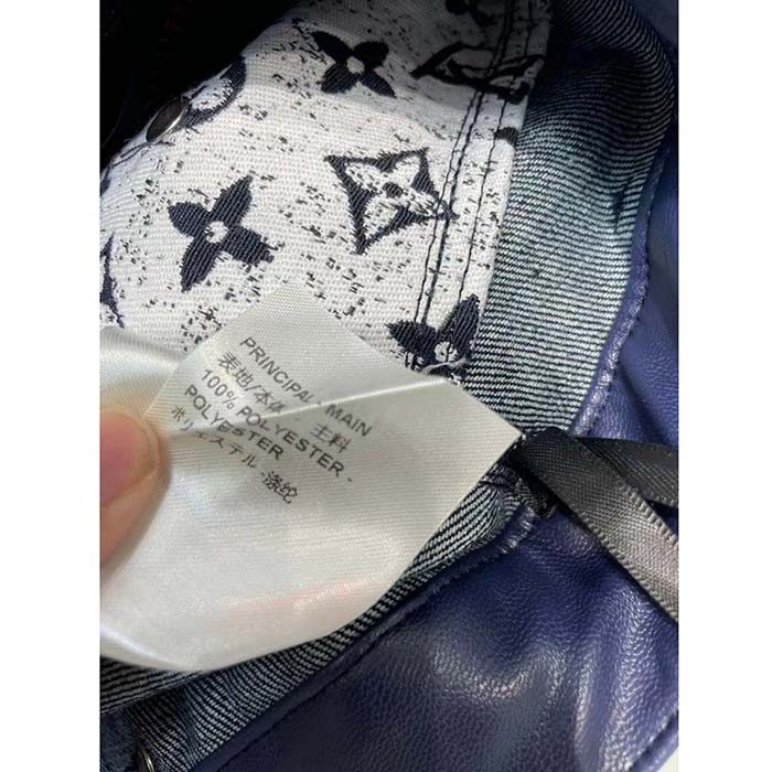 Louis Vuitton Women LV Monogram Denim Midi Skirt Cotton Navy