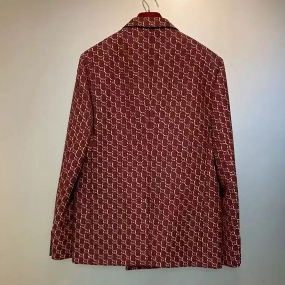 Gucci Men Gucci Classic Red Wool Blazer