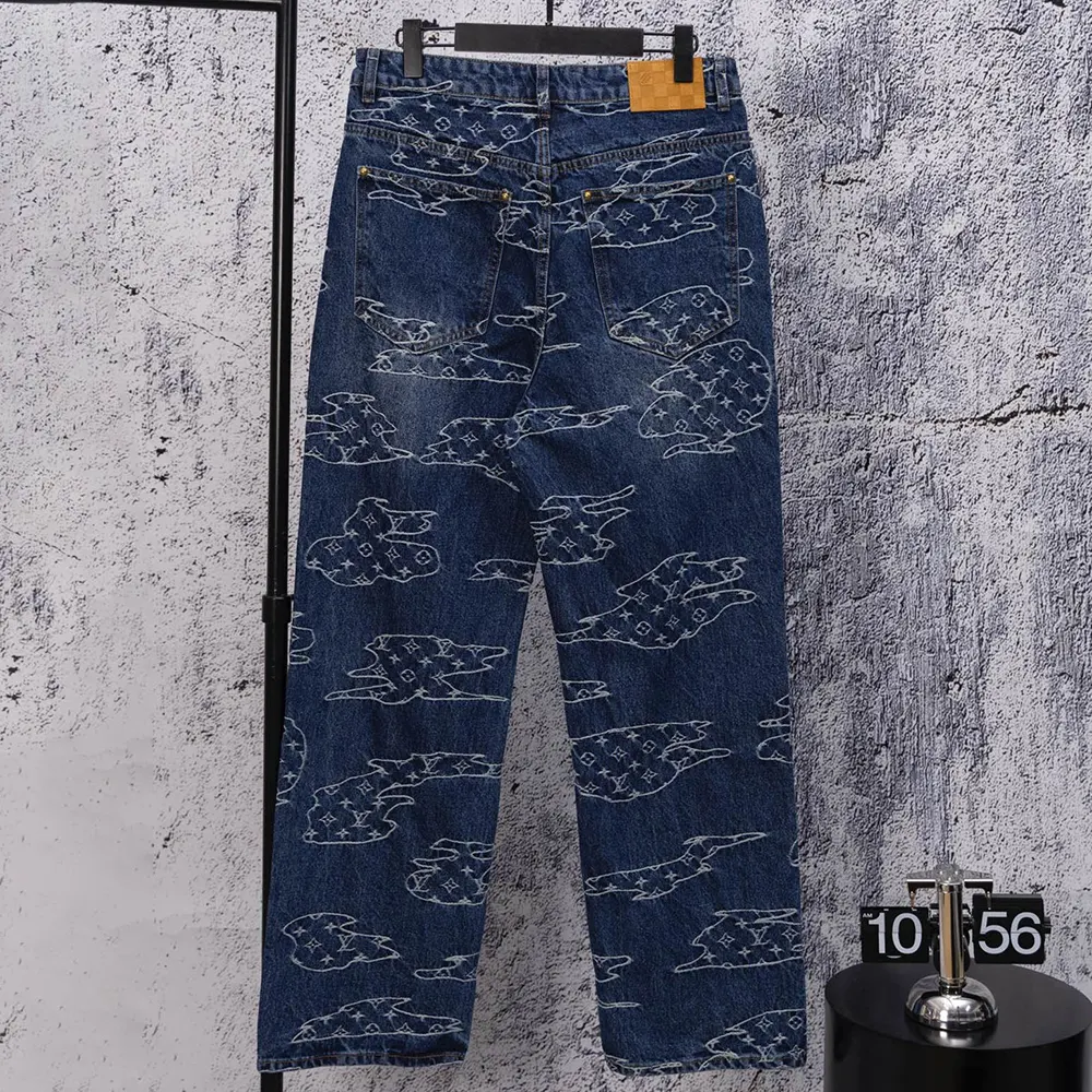 Louis Vuitton LV Women Monogram Denim Skate Pants 1AILUU