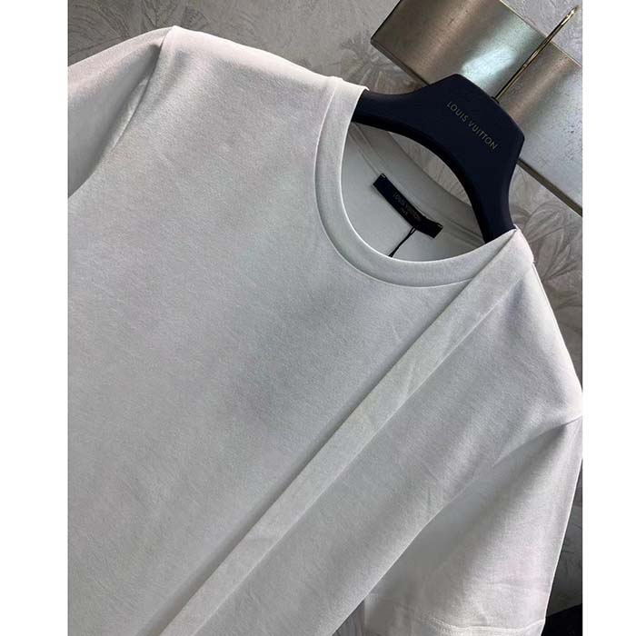 Louis Vuitton Women LV Monogram Accent Lavaliere T-Shirt Cotton White 1AC1MT