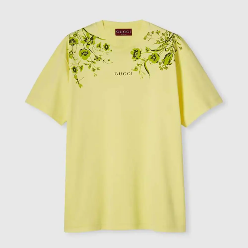 Gucci Women Soft Cotton Jersey T-shirt with Print 837959XJHG1