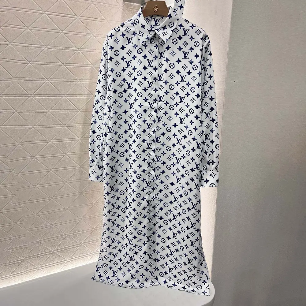 Louis Vuitton LV Women Aquarelle Monogram Shirt Dress 1AHGUO