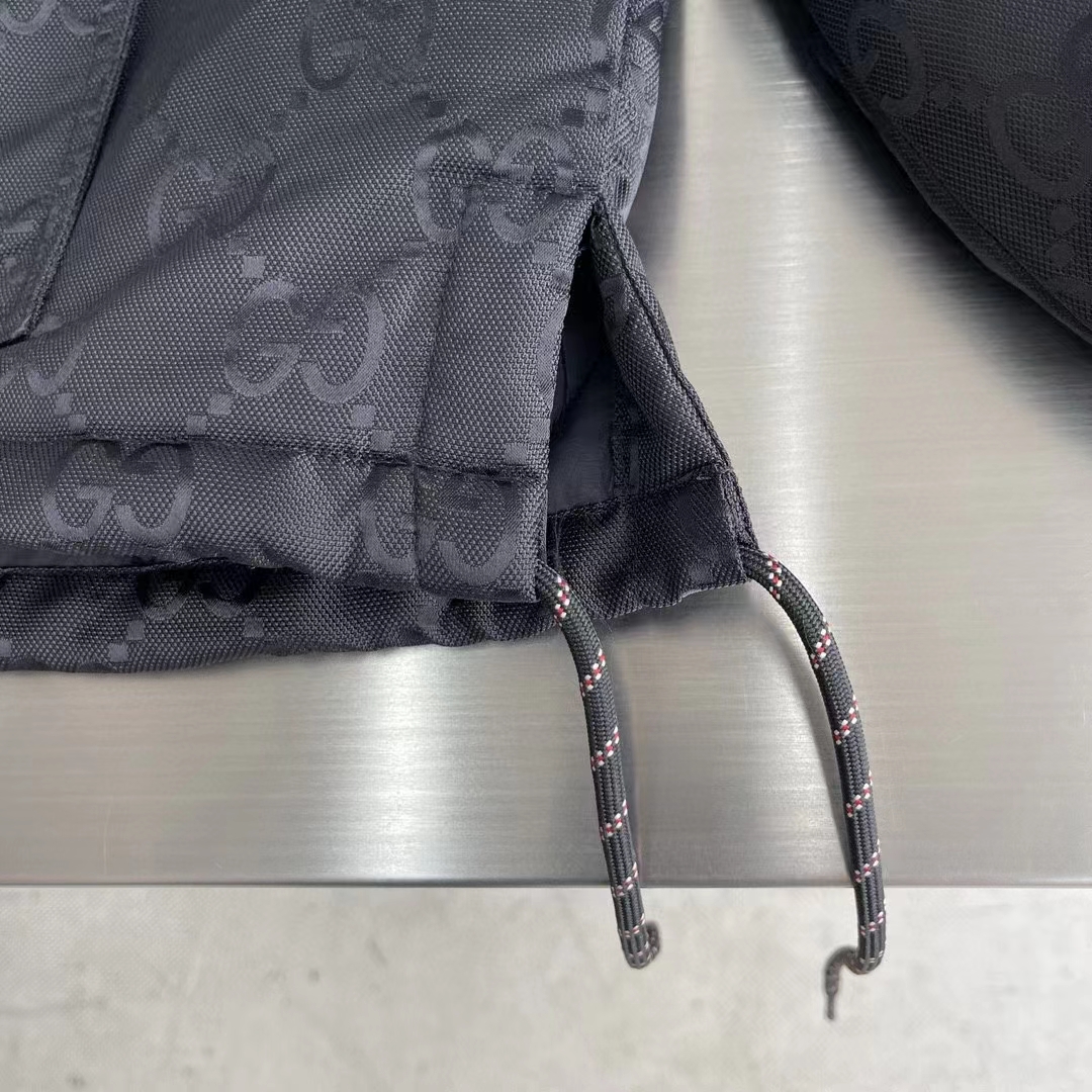 Gucci Women Gucci Off The Grid Hooded Jacket Black GG ECONYL Regenerated Nylon