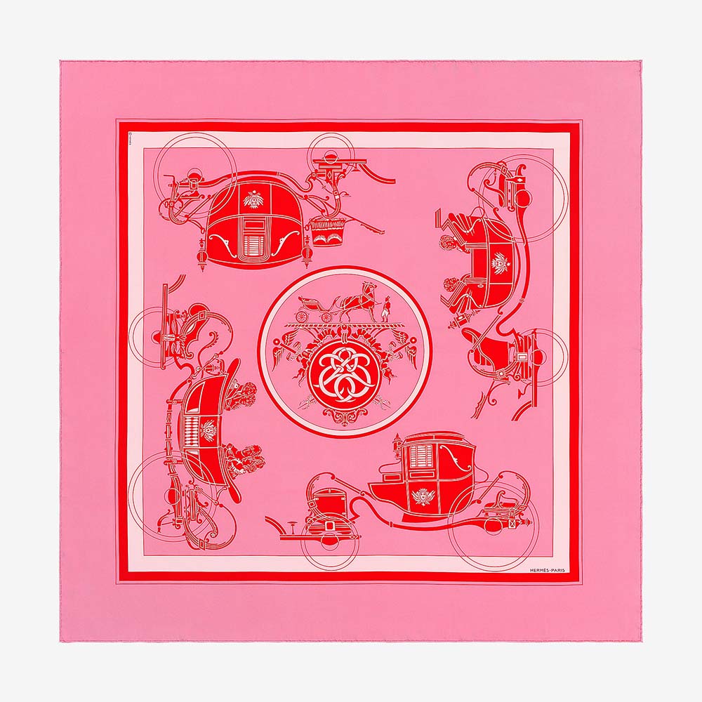 Hermes Women Ex-Libris Scarf 90