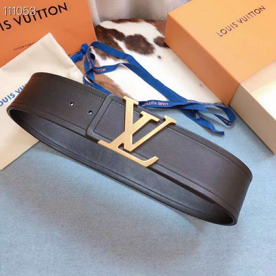 Louis Vuitton LV Unisex LV Iconic 55mm Belt Black Calf Box Leather